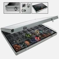 Safe-Album Vitrine Alu Sammel-Vitrine f&uuml;r Legofiguren 45 F&auml;chern &agrave; 36 x 49...