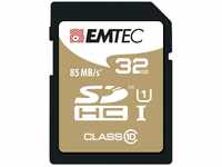 EMTEC EMTEC SD Card 32GB Emtec SDHC (CLASS10) Gold + Kartenblister Micro...