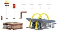Vollmer Modelleisenbahn-Geb&auml;ude Vollmer 43635 H0 McDonald&acute;s Schnellrestaurant...