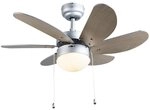 Qazqa Deckenventilator Fresh, QAZQA Decken&shy;ventilator, e14, Grau, Stahl, Modern