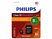 Philips Philips Micro SDHC Karte 8GB Speicherkarte UHS-I U1 Class 10...