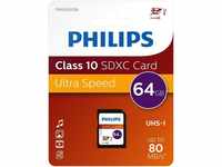 Philips Philips SDXC Karte 64GB Speicherkarte UHS-I U1 Class 10 Speicherkarte
