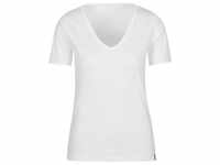 Trigema T-Shirt TRIGEMA V-Shirt aus Baumwolle/Elastan (1-tlg), weiß
