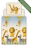 Ticaa Kinderbettw&auml;sche Kinder Bettw&auml;sche Set inkl. Spannbettlaken Safari,...