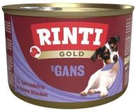 Rinti Gold mit Gansst&uuml;ckchen 185 g - 12 St&uuml;ck, Nassfutter f&uuml;r: Hund