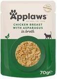 Applaws Pouch H&uuml;hnchenbrust & Spargel 70 g - 12 St&uuml;ck, Nassfutter f&uuml;r: Katze