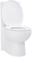 vidaXL Tiefsp&uuml;l-WC, Toilette f&uuml;r Ecke Keramik Wei&szlig;