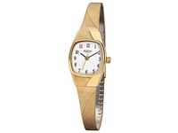 Regent Quarzuhr Regent Damen-Armbanduhr gold Analog F-624, Damen Armbanduhr...