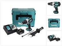 Makita Schlagbohrmaschine DHP 458 RF1J Akku Schlagbohrschrauber 18 V 91 Nm + 1x...