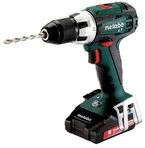 metabo Akku-Bohrschrauber BS 18 LT Compact, 18 V, Bohrmaschine 2 x 2 Ah Li-Ion...