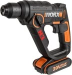 Worx Akku-Bohrhammer WX390.9 SDS-plus, 3-In-1, pneumatisches Hammerwerk, ohne...