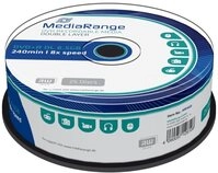Mediarange DVD-Rohling 25 Mediarange Rohlinge DVD+R Double Layer 8,5GB 8x...