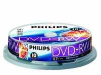 Philips DVD-Rohling DVD-RW 4,7 GB Philips 4x Speed in Cakebox 10 Stk