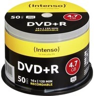 Intenso DVD-Rohling 50 Intenso Rohlinge DVD+R 4,7GB 16x Spindel