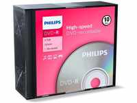 Philips DVD-Rohling 10 Philips Rohlinge DVD-R 4,7GB 16x Slimcase