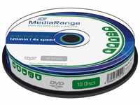 Mediarange DVD-Rohling 10 Mediarange Rohlinge DVD-RW 4,7GB 4x Spindel