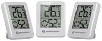 BRESSER Hygrometer ClimaTemp Thermo-Hygro Indikator 3er Set wei&szlig;