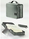 Buchst&uuml;tze SKIN Tasche BASIC Gr. L (Sartorius) silber-grau / mit Tragegurt &...