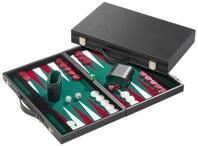 Philos Spiel Philos 1732 - Backgammon, gr&uuml;n, medium, Kunstleder