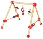 BIECO Baby Gym Bieco Spieltrapez Spielbogen Baby Holz mit Figuren & Kugeln