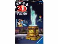 Ravensburger 3D-Puzzle Freiheitsstatue bei Nacht, 108 Puzzleteile, mit...