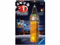 Ravensburger 3D-Puzzle Big Ben bei Nacht, 216 Puzzleteile, mit Farbwechsel...