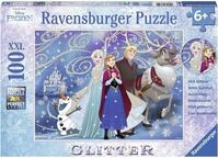 Ravensburger Puzzle Disney Frozen, glitzernder Schnee, 100 Puzzleteile, Made in
