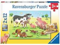 Ravensburger Puzzle Ravensburger Kinderpuzzle - 07590 Glückliche Tierfamilien -