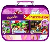Schmidt Spiele Puzzle Bibi & Tina Puzzle-Box im Metallkoffer 4 Puzzle, 500