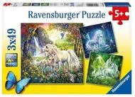 Ravensburger Puzzle Sch&ouml;ne Einh&ouml;rner. Puzzle 3 X 49 Teile, 49 Puzzleteile
