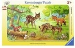 Ravensburger Puzzle Kinderpuzzle 15 Teile - Tierkinder des Waldes, Puzzleteile