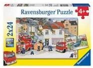 Ravensburger Puzzle Bei der Feuerwehr. Puzzle 2 x 24 Teile, 24 Puzzleteile