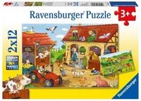 Ravensburger Puzzle Flei&szlig;ig auf dem Bauernhof. Puzzle 2 X 12 Teile, 12...