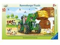 Ravensburger Puzzle Ravensburger Kinderpuzzle - 06044 Traktor auf dem Bauernhof...