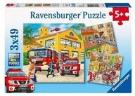 Ravensburger Puzzle Kinderpuzzle 3x49 Teile - Feuerwehreinsatz, Puzzleteile
