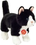 Teddy Hermann&reg; Kuscheltier Katze 20 cm, schwarz/wei&szlig;, zum Teil aus recyceltem