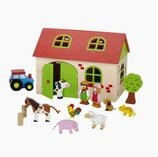 goki Spiel-Geb&auml;ude Bauernhof Goki (Packung, set), Mit 13 standsichere Teilen.