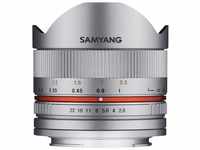 Samyang MF 8mm F2,8 Fisheye II APS-C Sony E silber Fisheyeobjektiv
