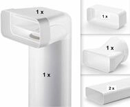 Naber L&uuml;ftungsschacht Naber COMPAIR&reg; flow 150 Flachkanal Set 1
