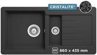 Schock Granitsp&uuml;le Typos DS, rechteckig, 86/43,5 cm, mit Restebecken