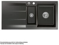 Systemceram K&uuml;chensp&uuml;le KeraDomo GENEA 100 Handbedienung Nero, 100/510 cm