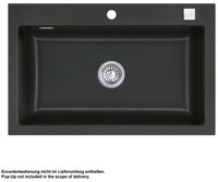 Systemceram K&uuml;chensp&uuml;le KeraDomo MERA 80 Handbedienung Nigra, 80/510 cm