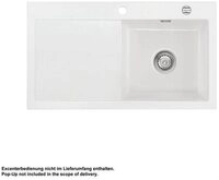Systemceram K&uuml;chensp&uuml;le KeraDomo MERA 90 Becken rechts Handbedienung...