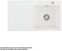 Systemceram K&uuml;chensp&uuml;le KeraDomo MERA 90 Becken rechts Handbedienung Polar,...