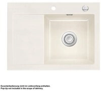 Systemceram K&uuml;chensp&uuml;le KeraDomo MERA 70 Becken rechts Handbedienung Magnolie,