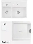 Systemceram K&uuml;chensp&uuml;le Sp&uuml;lmodul KeraDomo CENTRA 90 (f&uuml;r 60 cm