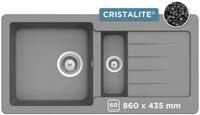 Schock Granitsp&uuml;le Typos DS, rechteckig, 86/43,5 cm, mit Restebecken