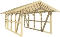 Skanholz Einzelcarport Schwarzwald, BxT: 424x772 cm, 220 cm Einfahrtsh&ouml;he, mit