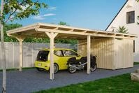 Skanholz Einzelcarport Emsland, BxT: 404x846 cm, 223 cm Einfahrtsh&ouml;he, mit