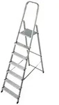 KRAUSE Stehleiter CORDA, 7 Stufen silberfarben 220 cm